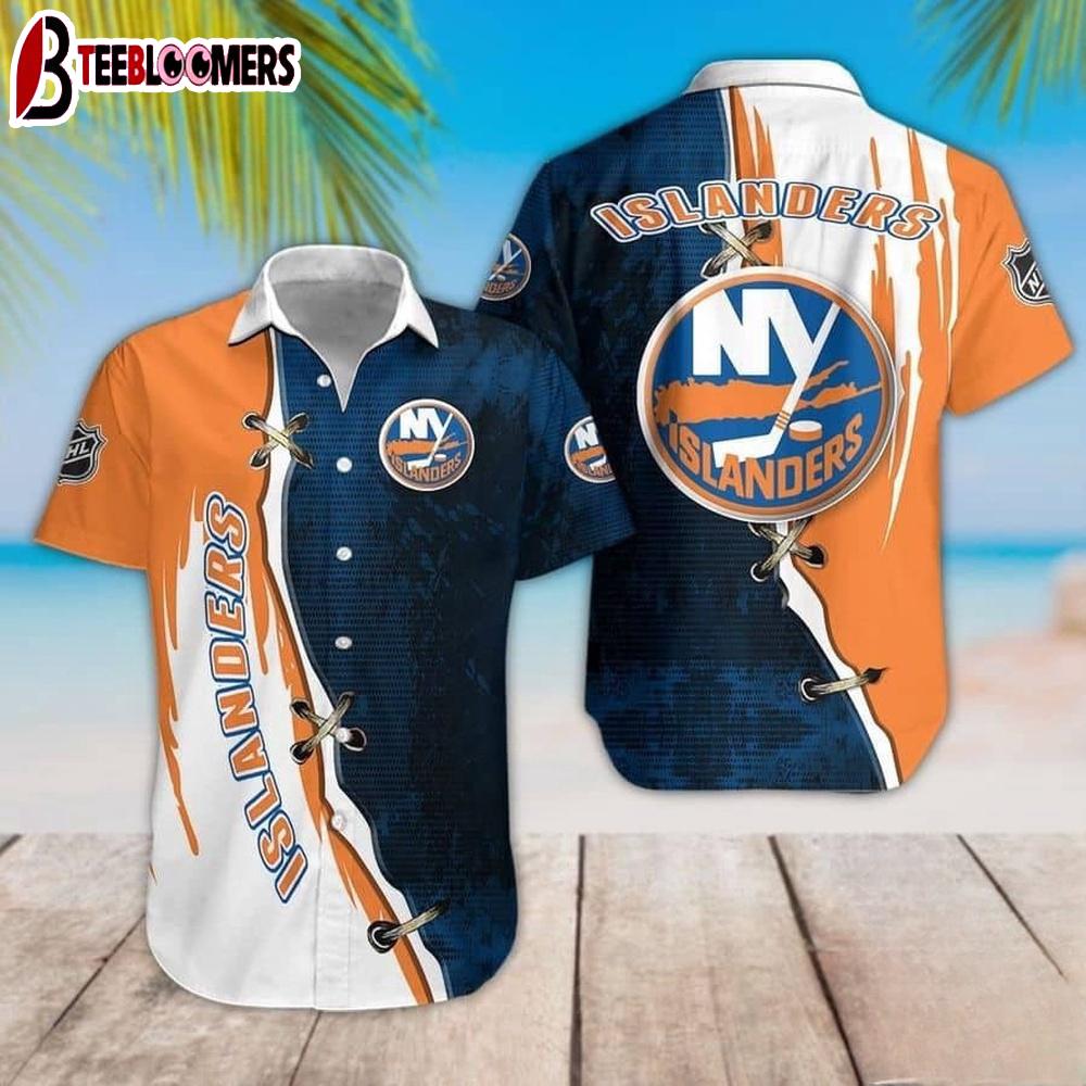 New York Islanders Laced Victory Summer Hawaiian Shirt