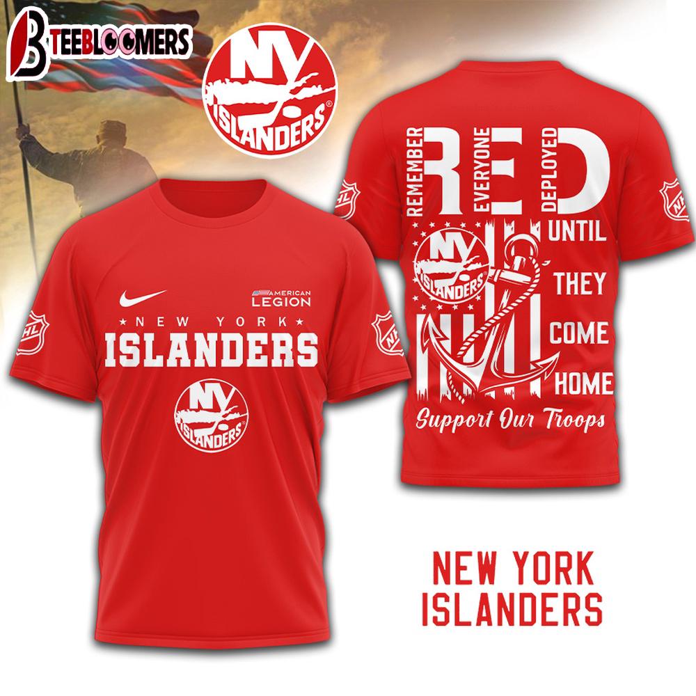 New York Islanders NHL Red Friday 3D T-Shirt