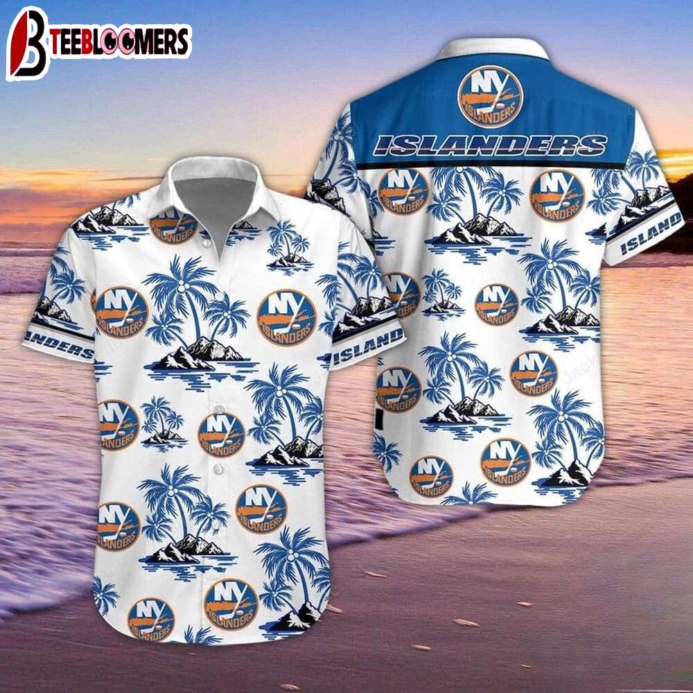New York Islanders Tropical Sunset Summer Hawaiian Shirt