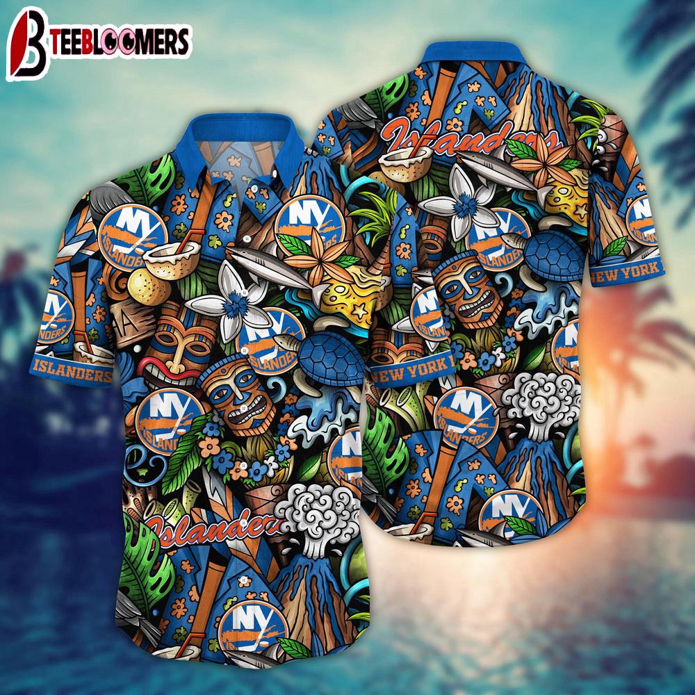 New York Islanders Tropical Tiki Summer Hawaiian Shirt
