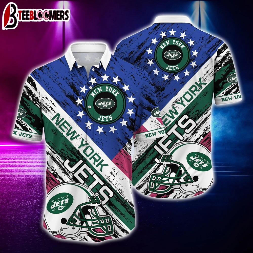 New York Jets And Rugby Helmet Summer Hawaiian Shirt