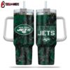 New York Jets NFL Hunting Tumbler 40Oz Handle