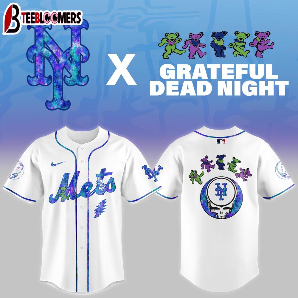 New York Mets MLB x Grateful Dead Night Baseball Jersey Shirt