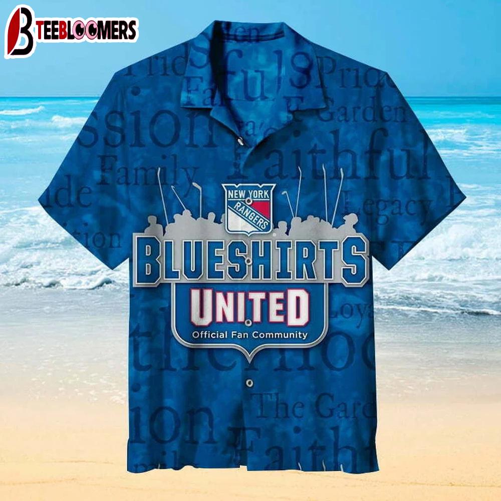 New York Rangers Blue Faith Summer Hawaiian Shirt