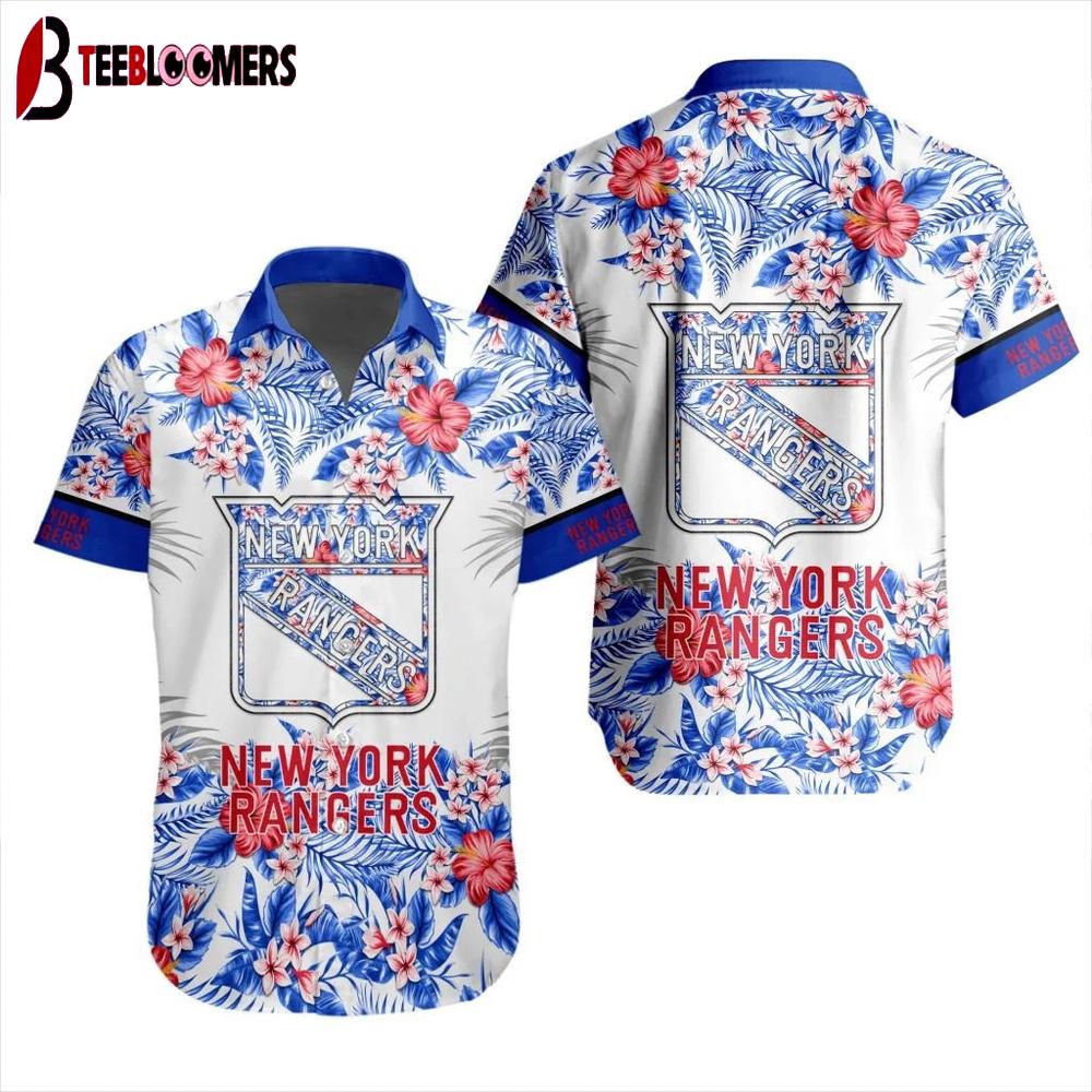 New York Rangers Floral Vibes Summer Hawaiian Shirt