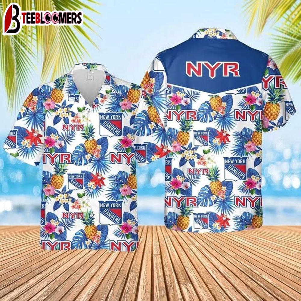 New York Rangers Tropical Pineapple Summer Hawaiian Shirt