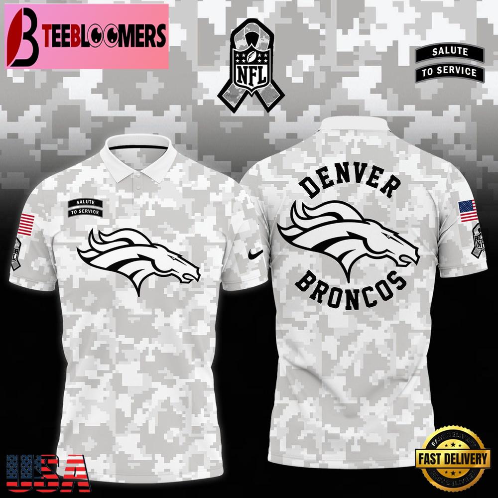 NFL Denver Broncos Camo 2024 Salute to Service Polo Shirt