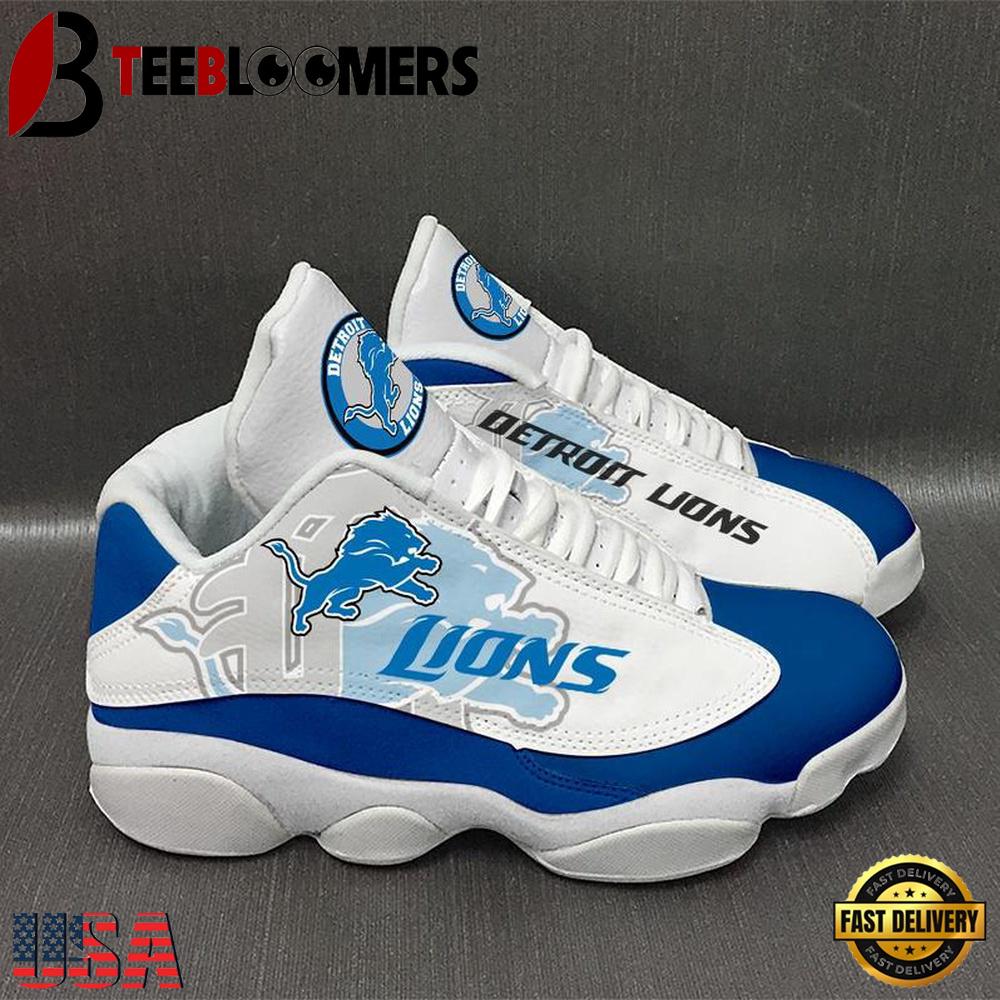 NFL Detroit Lions Air Jordan 13 Sneaker Shoes - Gift For Fans