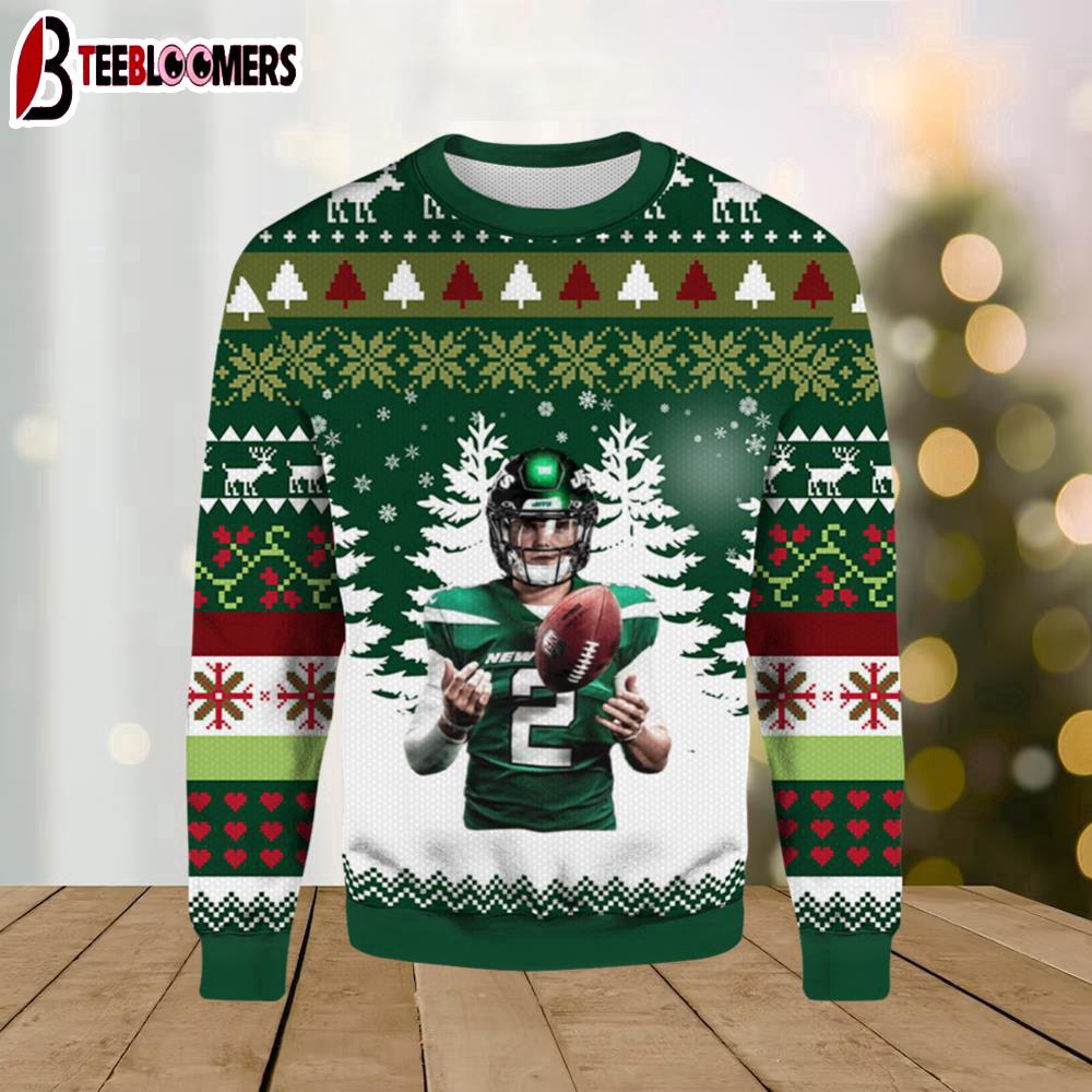 NFL Football Zach Wilson Ugly Christmas Sweater