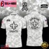 NFL New Orleans Saints Camo 2024 Salute to Service Polo Shirt