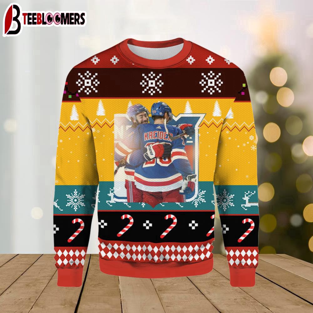 NHL Adam Fox NY Ranger Ugly Christmas Sweater