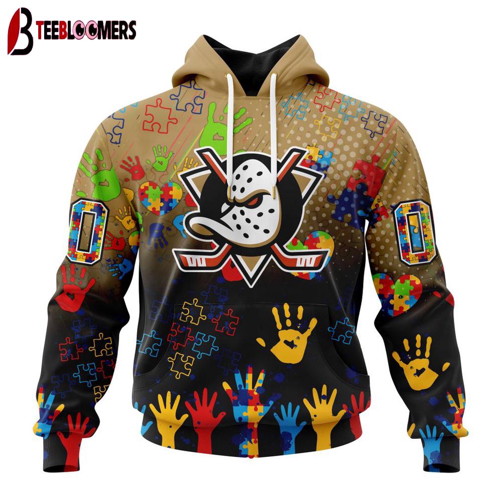 NHL Anaheim Ducks Special Autism Awareness 3D Shirt