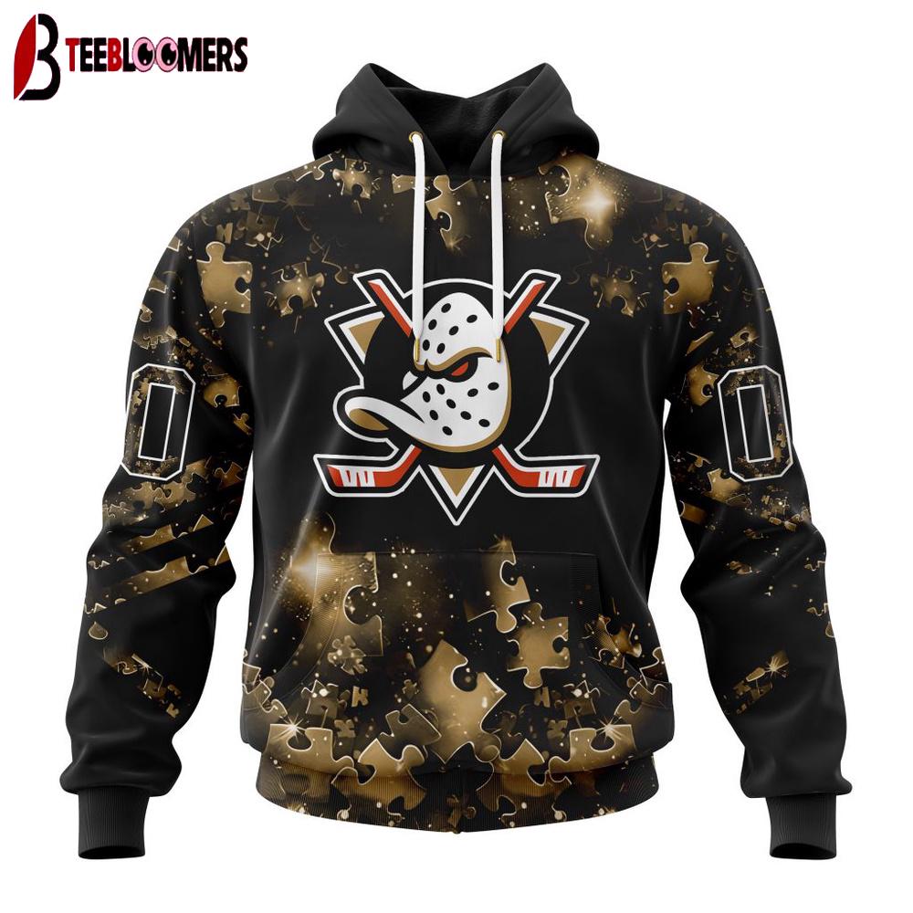 NHL Anaheim Ducks Special Autism Awareness 3D Shirts