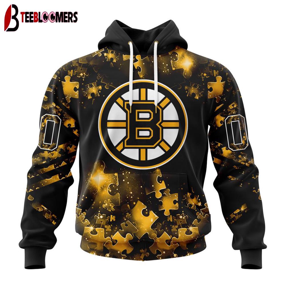 NHL Boston Bruins Special Autism Awareness 3D Shirts