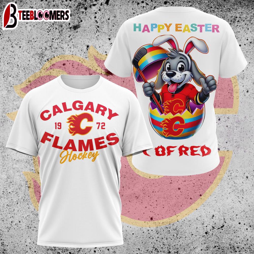 NHL Calgary FLames All Over Print 3D T-Shirt