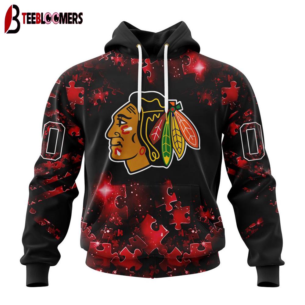 NHL Chicago Blackhawks Special Autism Awareness 3D Shirts