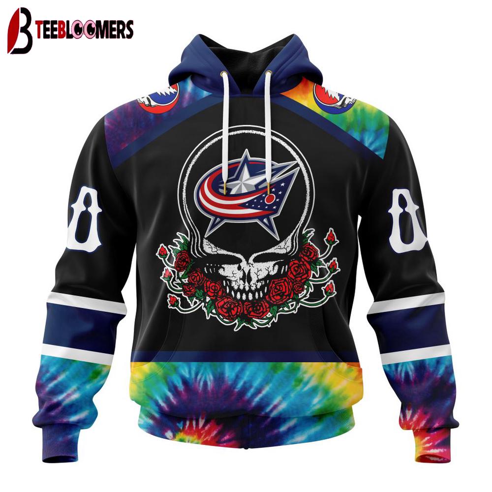 NHL Columbus Blue Jackets Grateful Dead 3D Hoodie Shirt