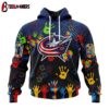 NHL Columbus Blue Jackets Special Autism Awareness 3D Shirt