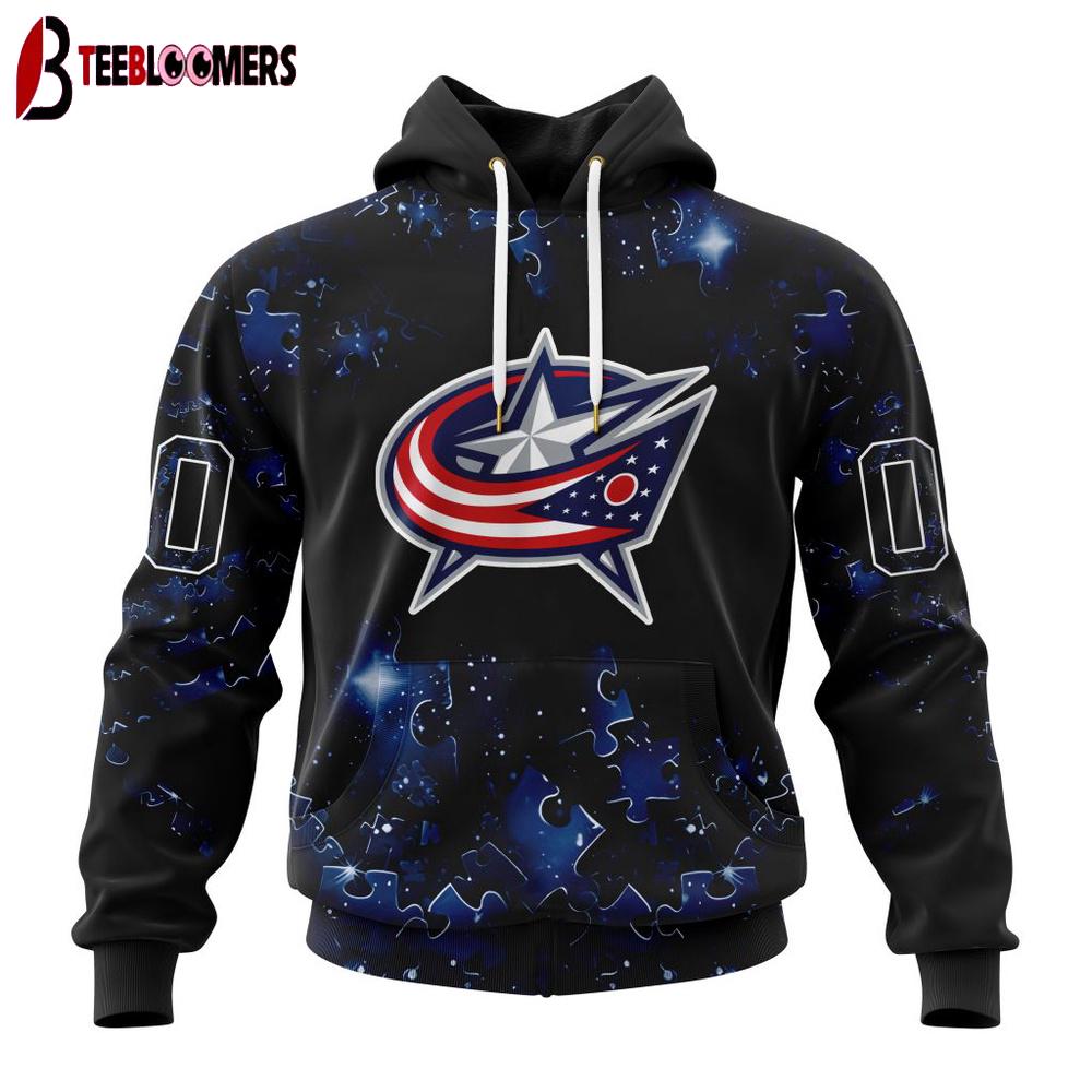 NHL Columbus Blue Jackets Special Autism Awareness 3D Shirts