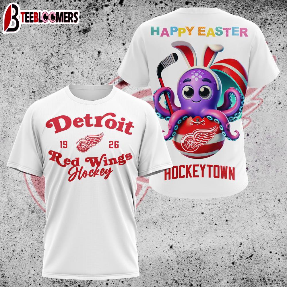 NHL Detroit Red Wings All Over Print 3D T-Shirt