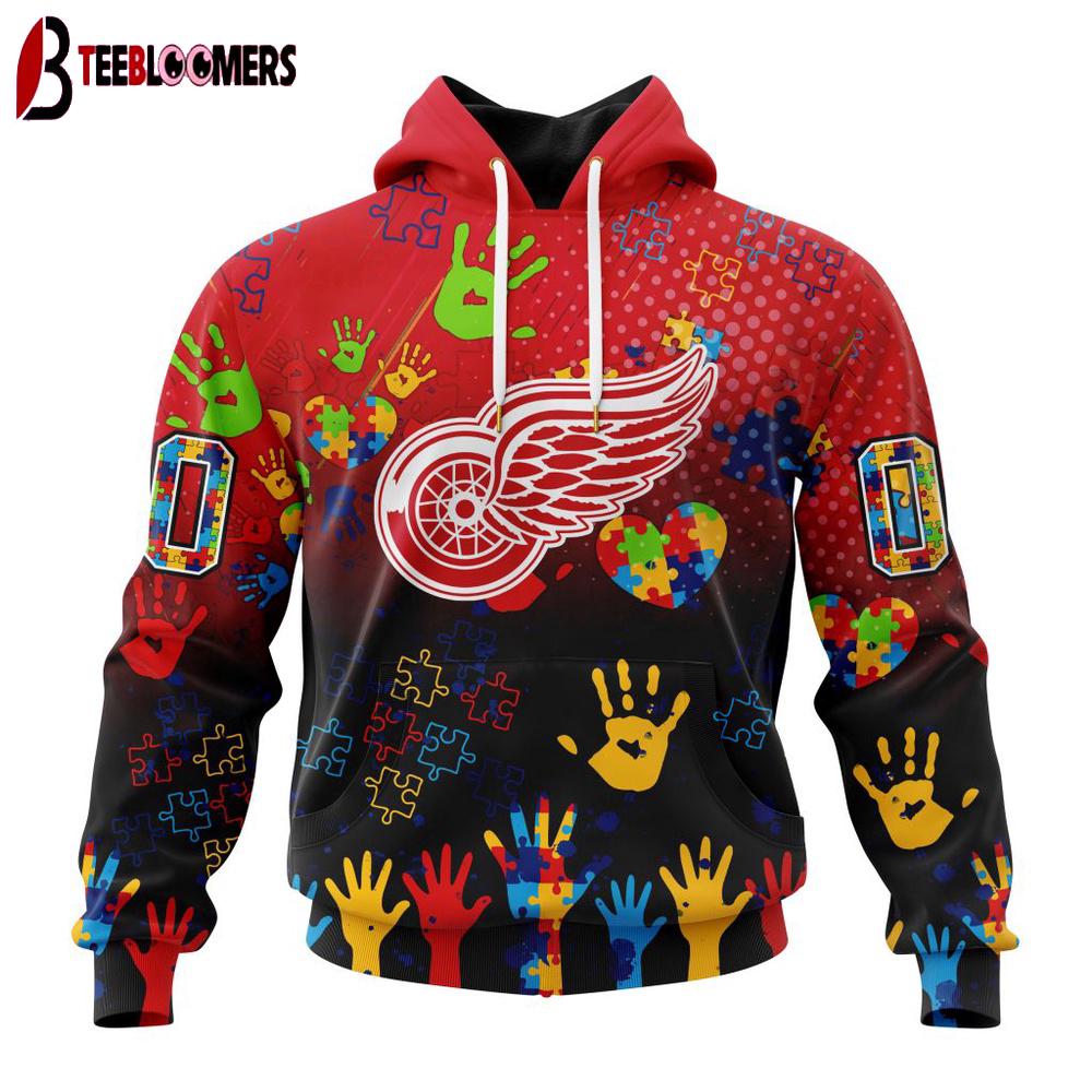 NHL Detroit Red Wings Special Autism Awareness 3D Shirt