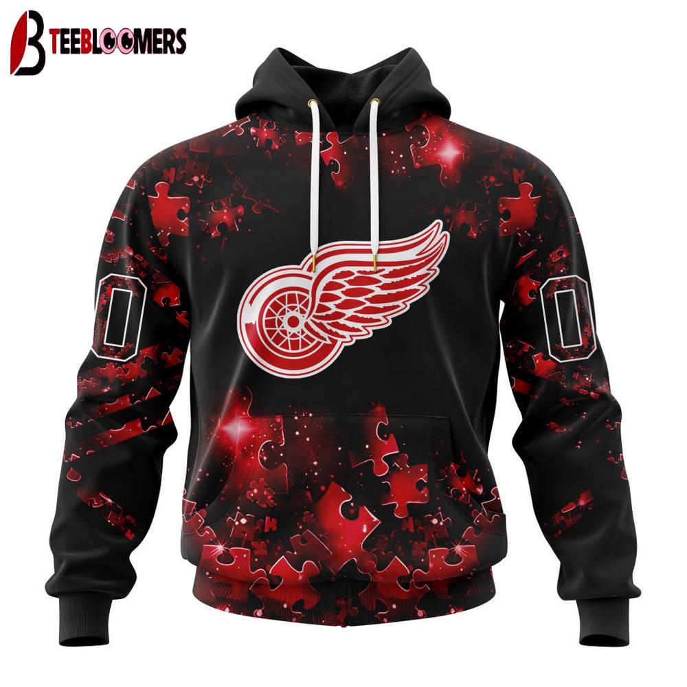 NHL Detroit Red Wings Special Autism Awareness 3D Shirts