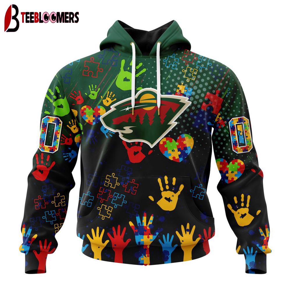 NHL Minnesota Wild Special Autism Awareness 3D Shirt
