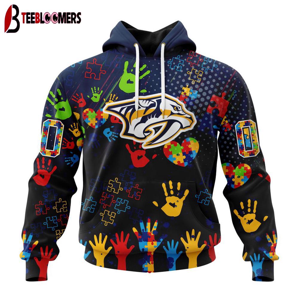 NHL Nashville Predators Special Autism Awareness 3D Shirt