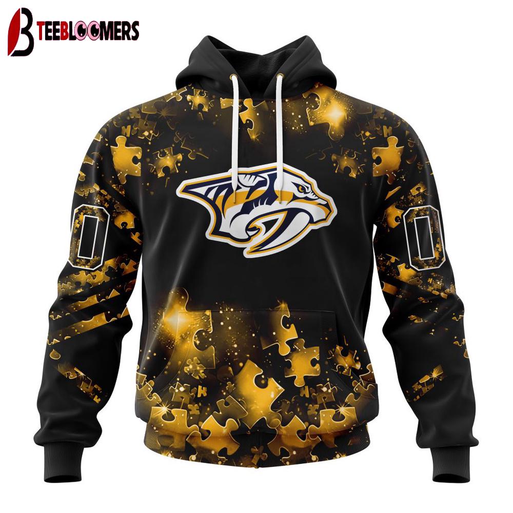 NHL Nashville Predators Special Autism Awareness 3D Shirts