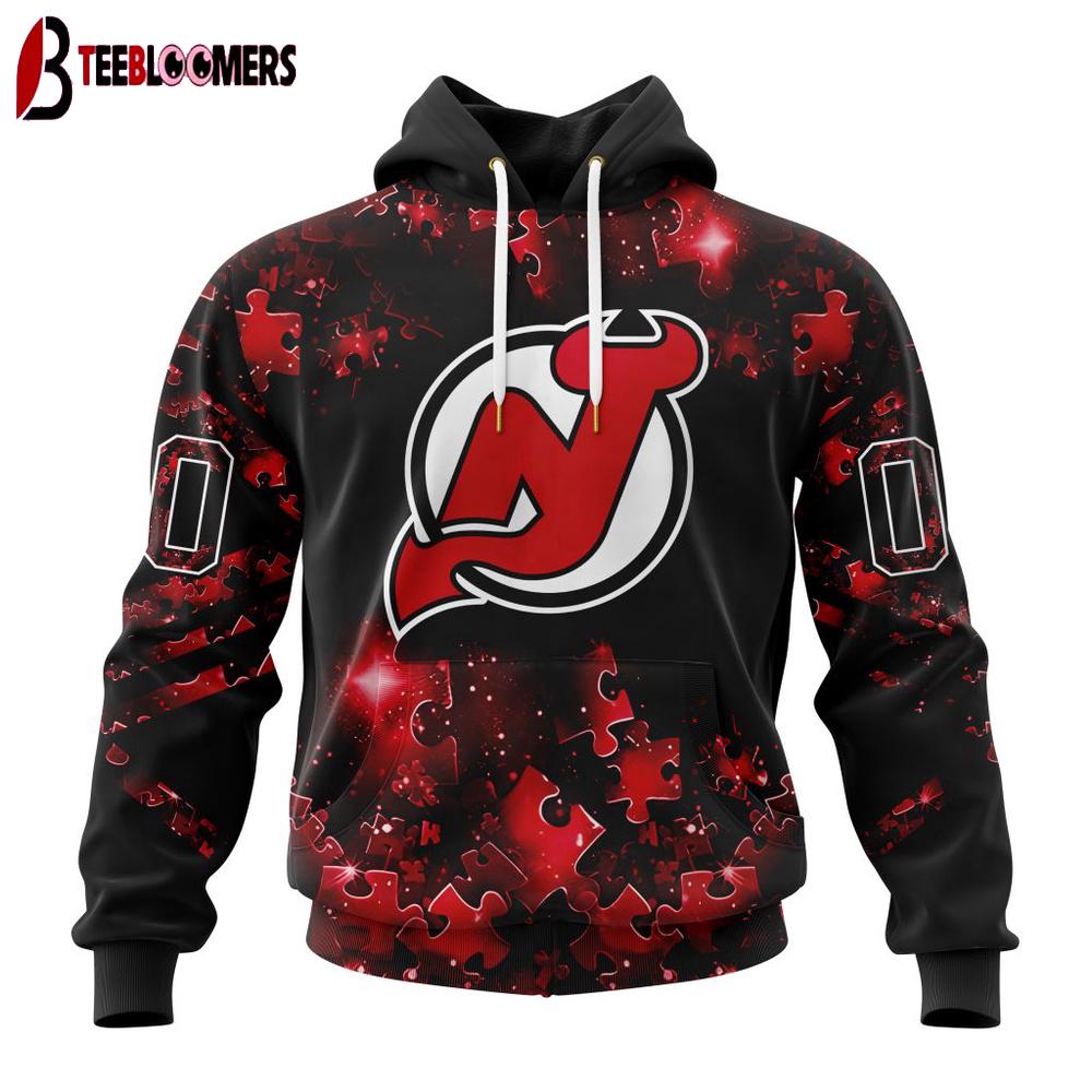 NHL New Jersey Devils Special Autism Awareness 3D Shirts