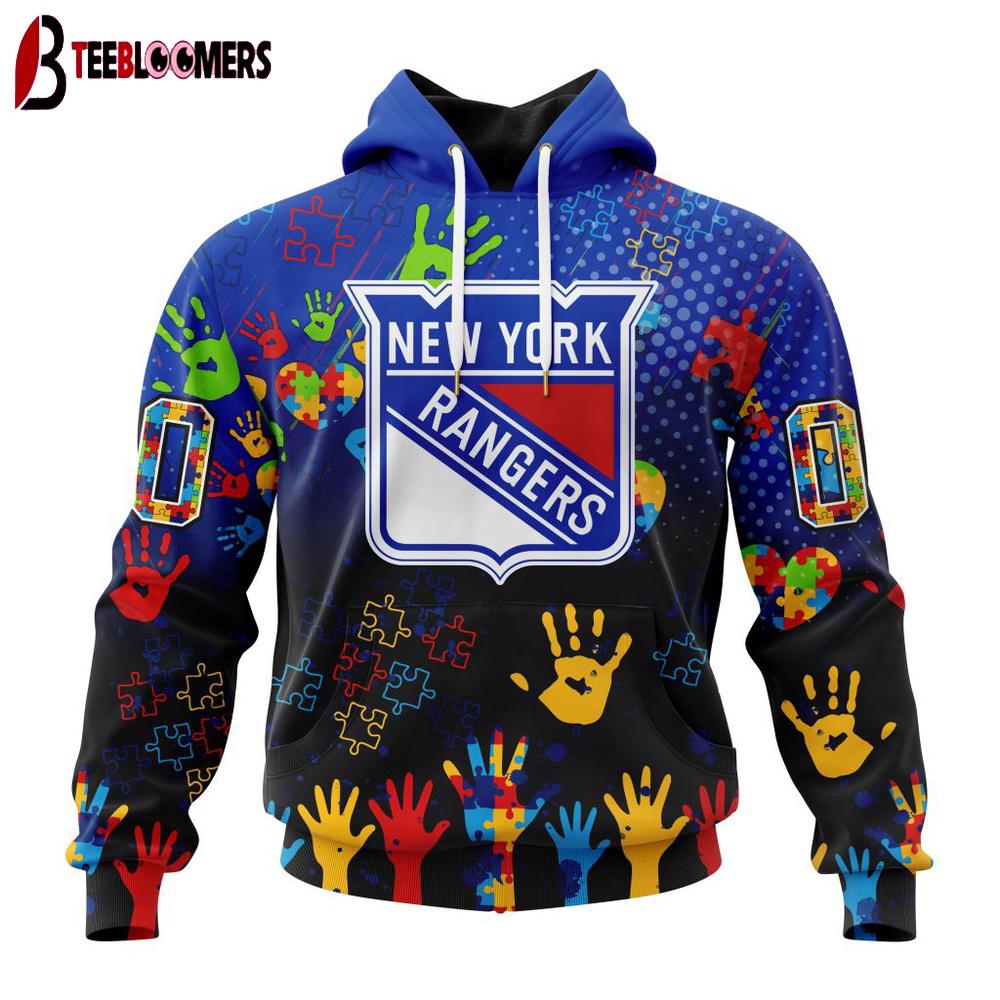 NHL New York Rangers Special Autism Awareness 3D Shirt