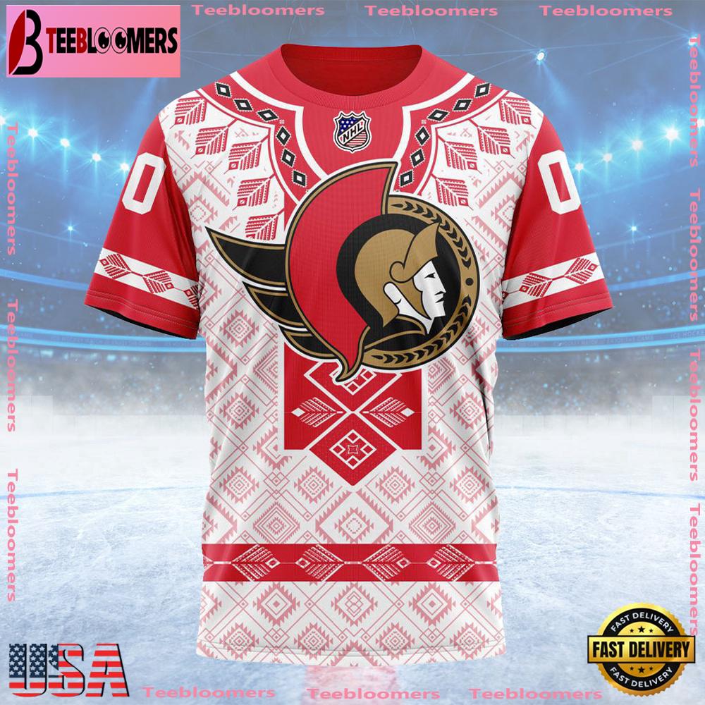 NHL Ottawa Senators Special Native Heritage Design Custom T Shirt, Ottawa Senators Shirt