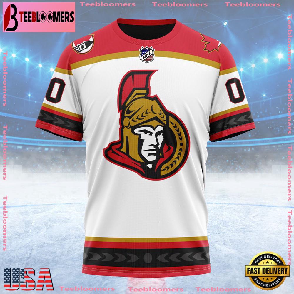 NHL Ottawa Senators Special Reverse Retro Design Concept Custom T Shirt, Ottawa Senators Shirt