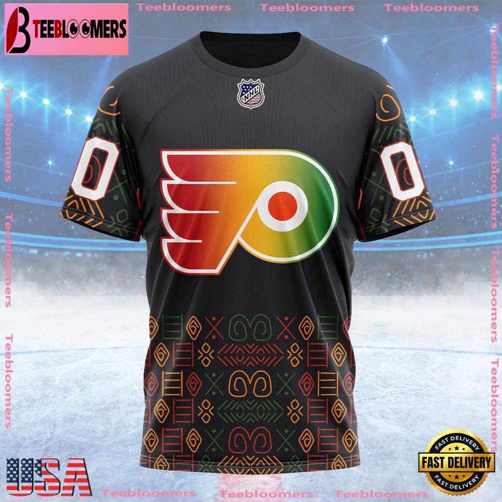 NHL Philadelphia Flyers Special Design For Black History Month Custom T Shirt, Philadelphia Flyers Shirt