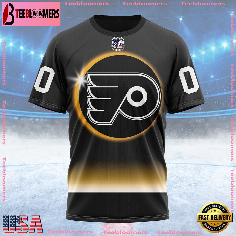 NHL Philadelphia Flyers Special Eclipse Design Custom T Shirt, Philadelphia Flyers Shirt