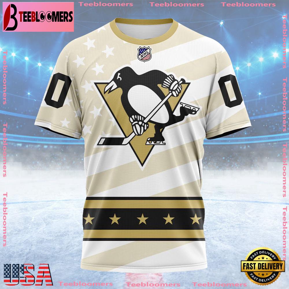 NHL Pittsburgh Penguins Special Military Appreciation Design Custom T Shirt, Pittsburgh Penguins Shirt