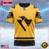 NHL Pittsburgh Penguins Special Two-tone Design Custom T Shirt, Pittsburgh Penguins Shirt