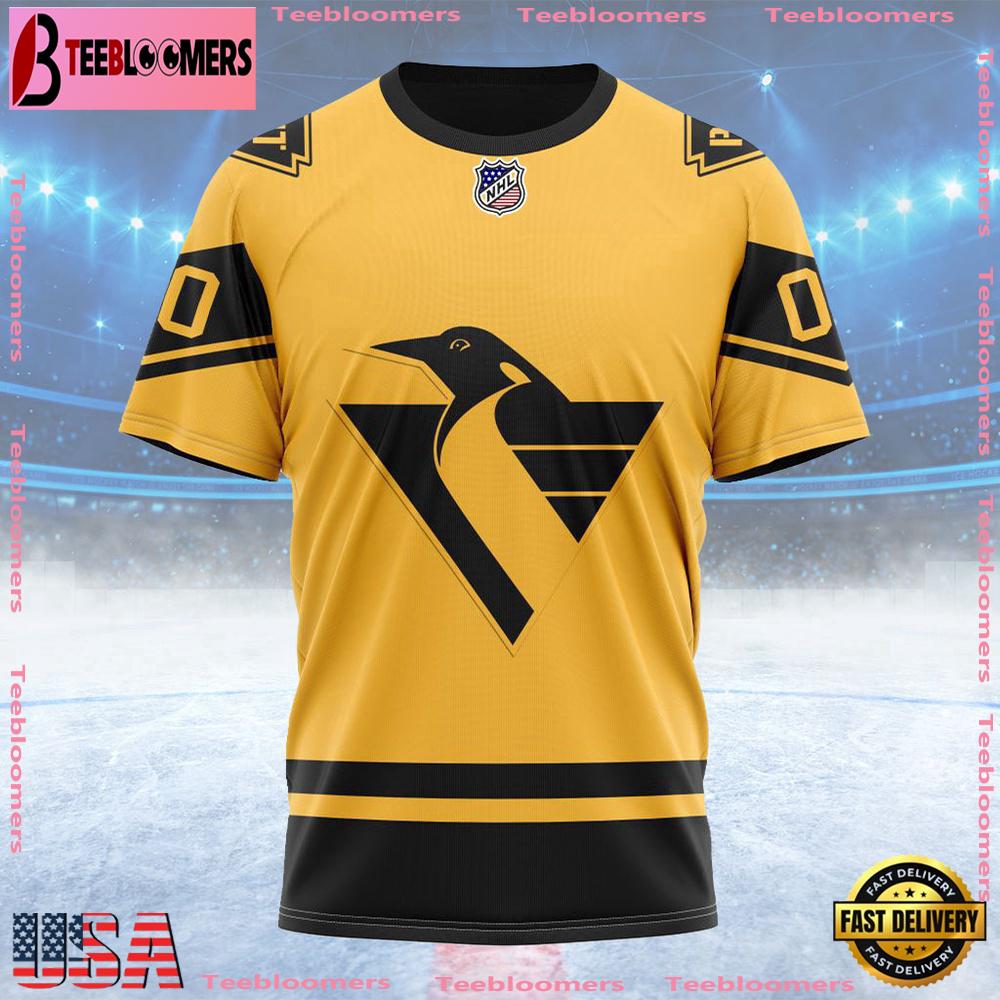 NHL Pittsburgh Penguins Special Two-tone Design Custom T Shirt, Pittsburgh Penguins Shirt