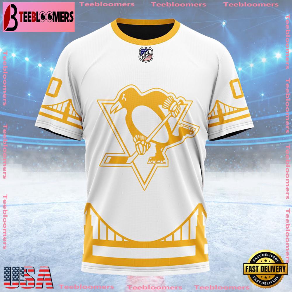 NHL Pittsburgh Penguins Special Whiteout Design Custom T Shirt, Pittsburgh Penguins Shirt
