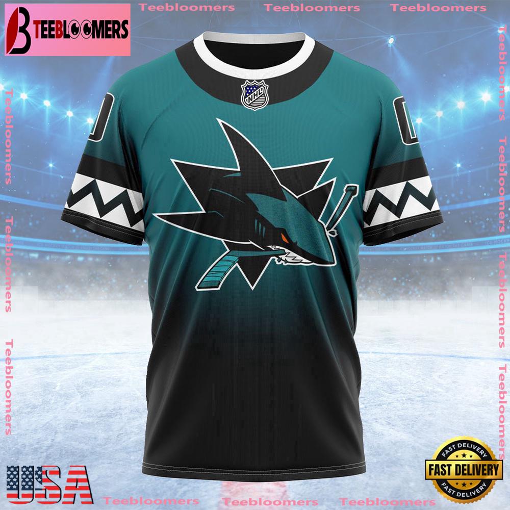 NHL San Jose Sharks New Gradient Series Concept Custom T Shirt, San Jose Sharks Shirt