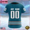 NHL San Jose Sharks Personalized Home Kits Custom T Shirt, San Jose Sharks Shirt