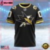 NHL San Jose Sharks Special Black And Gold Design Custom T Shirt, San Jose Sharks Shirt