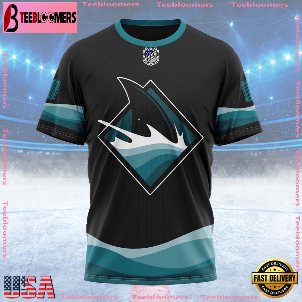 NHL San Jose Sharks Special Blackout Design Custom T Shirt, San Jose Sharks Shirt