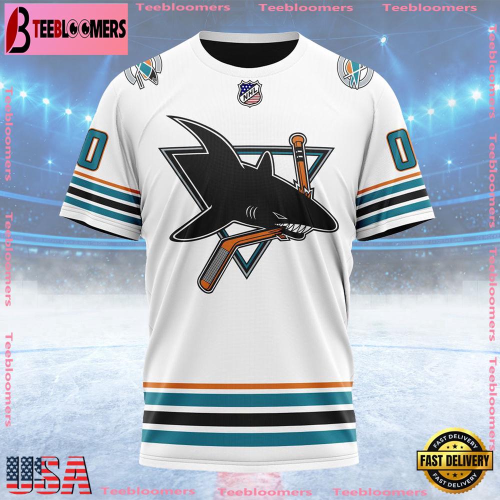 NHL San Jose Sharks Special Reverse Retro Design Concept Custom T Shirt, San Jose Sharks Shirt