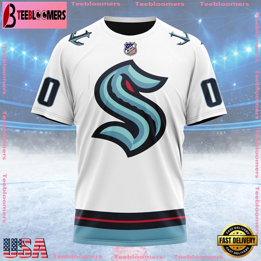 NHL Seattle Kraken Personalized Away Kits Custom T Shirt, Seattle Kraken Shirt