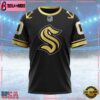 NHL Seattle Kraken Special Black And Gold Design Custom T Shirt, Seattle Kraken Shirt