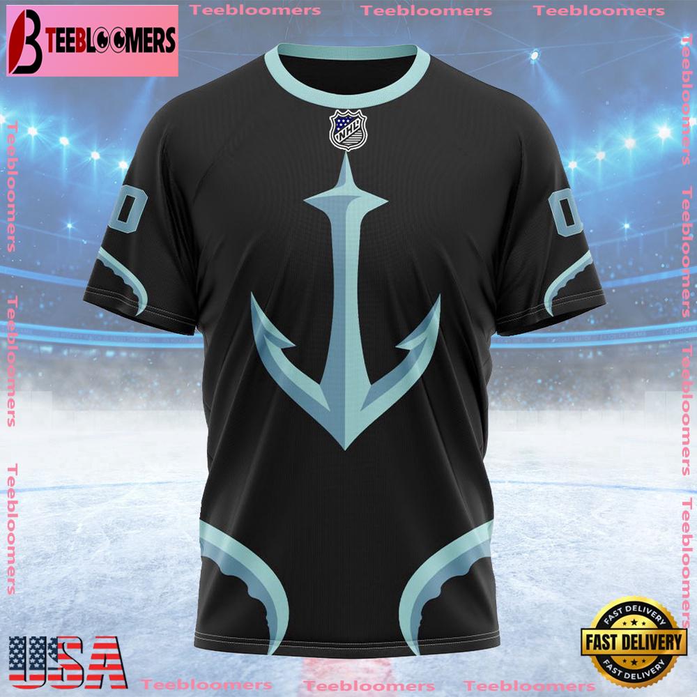 NHL Seattle Kraken Special Blackout Design Custom T Shirt, Seattle Kraken Shirt