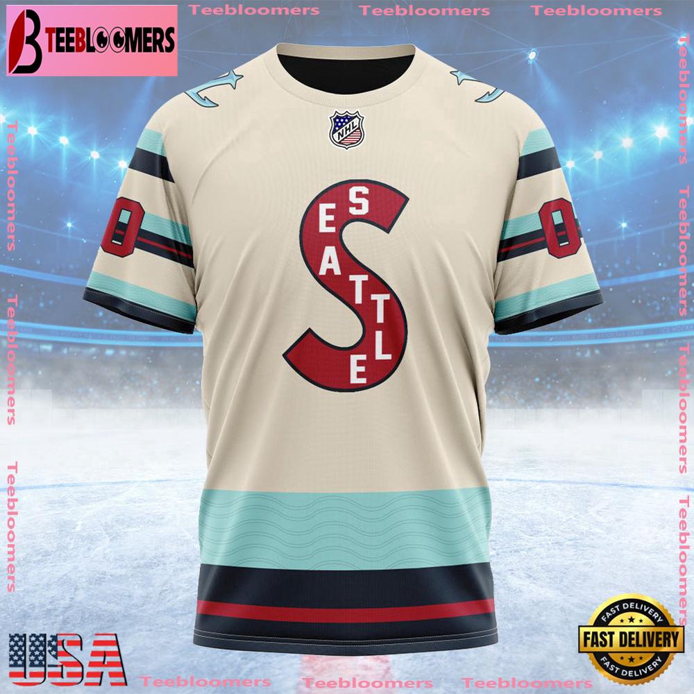 NHL Seattle Kraken Special Throwback Design Custom T Shirt, Seattle Kraken Shirt , NHL Fans Gifts NHL Seattle Kraken Special Throwback Design Custom T Shirt, Seattle Kraken Shirt , NHL Fans Gifts