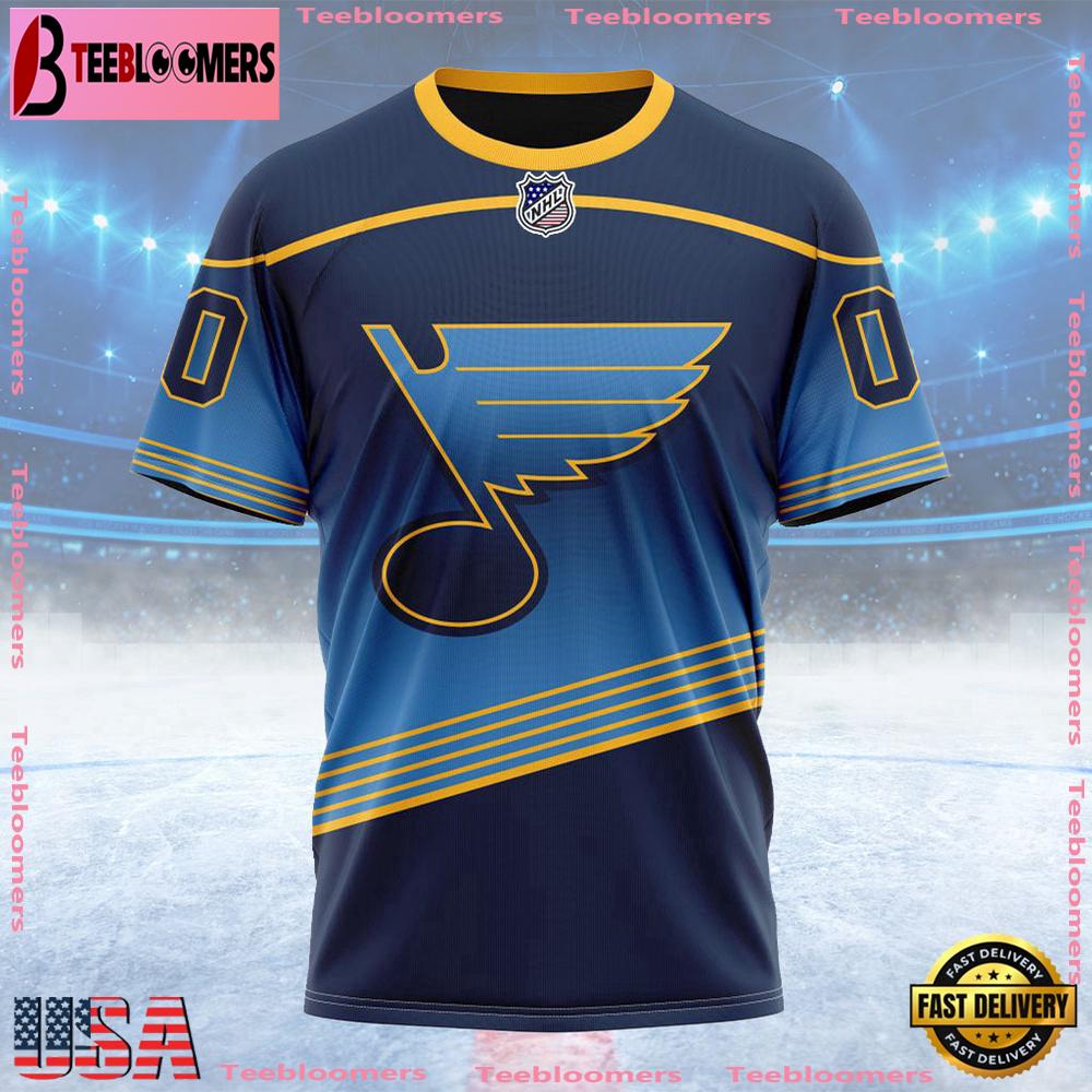 NHL St Louis Blues New Gradient Series Concept Custom T Shirt, St Louis Blues Shirt