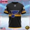 NHL St Louis Blues Special Black And Gradient Design Custom T Shirt, St Louis Blues Shirt